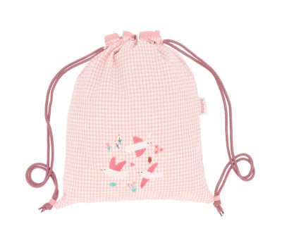 Mochila Saco personalizável Vichy Blossom Birds