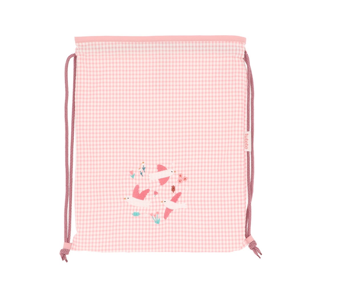 Sacca-Zaino Vichy Blossom Birds Personalizzabile