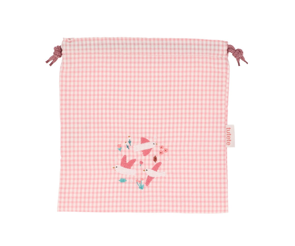 Bolsa lanche personalizável Vichy Blossom Birds