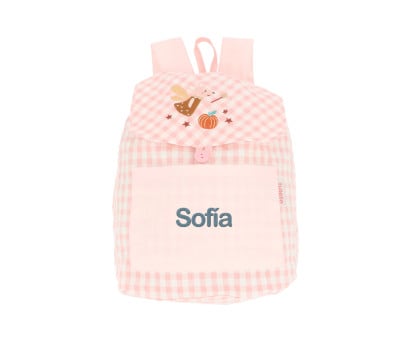 Mochila pequena personalizável Vichy Mouse Fairies