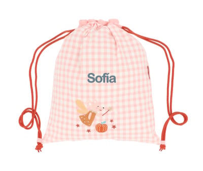 Sacca-Zaino Vichy Mouse Fairies Personalizzabile