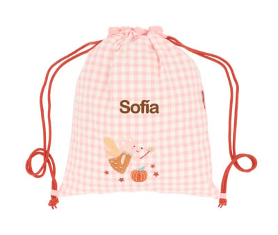 Sacca-Zaino Vichy Mouse Fairies Personalizzabile