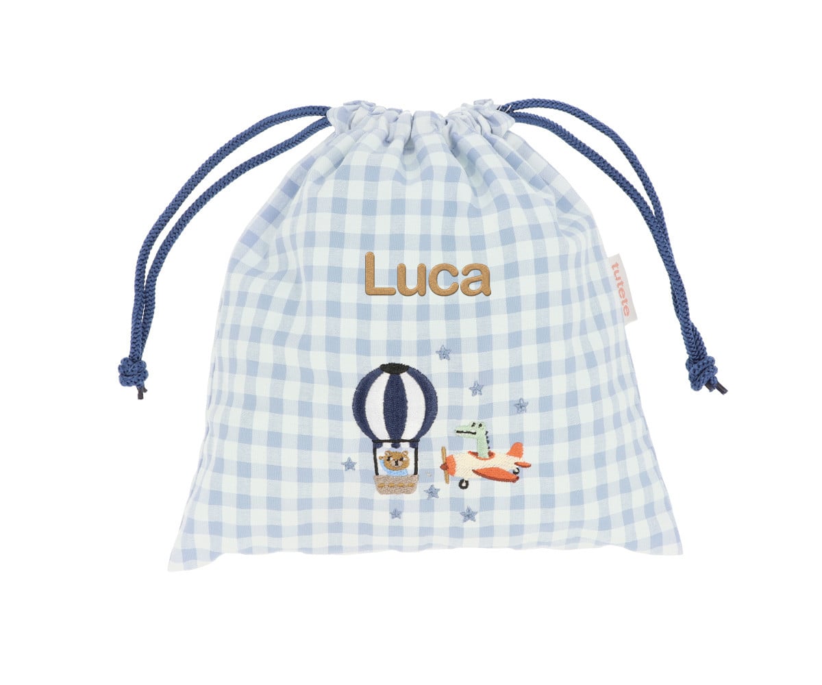 Sacca Merenda Vichy Planes Personalizzabile