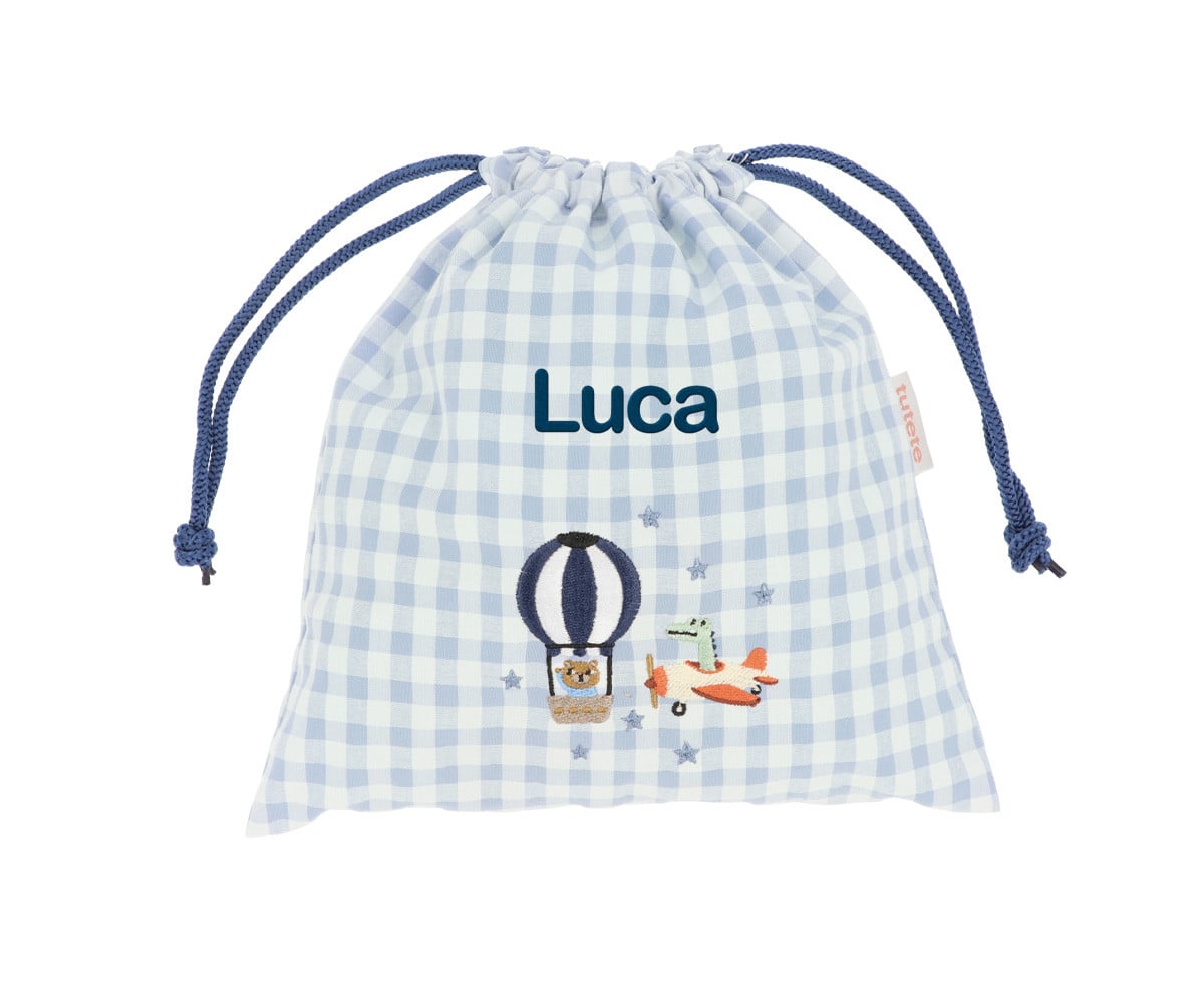 Sacca Merenda Vichy Planes Personalizzabile