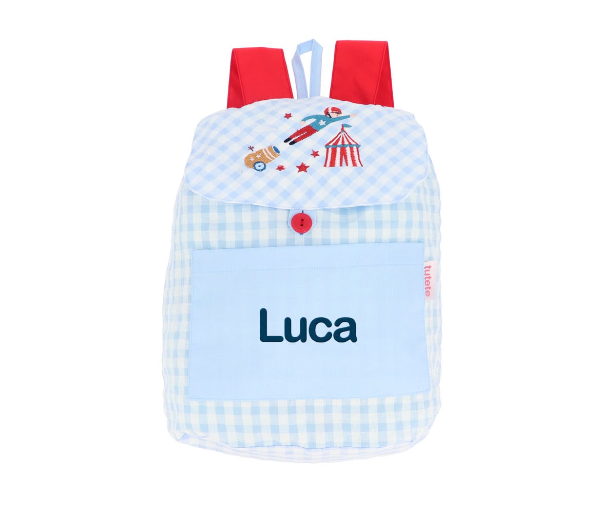 Zaino Piccolo Vichy Circus Show Personalizzabile