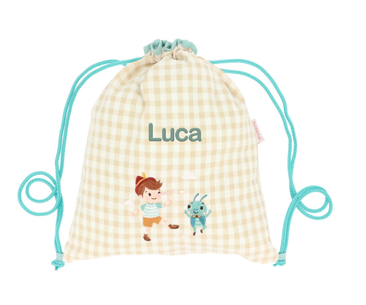 Sacca-Zaino Vichy The Wooden Boy Personalizzabile
