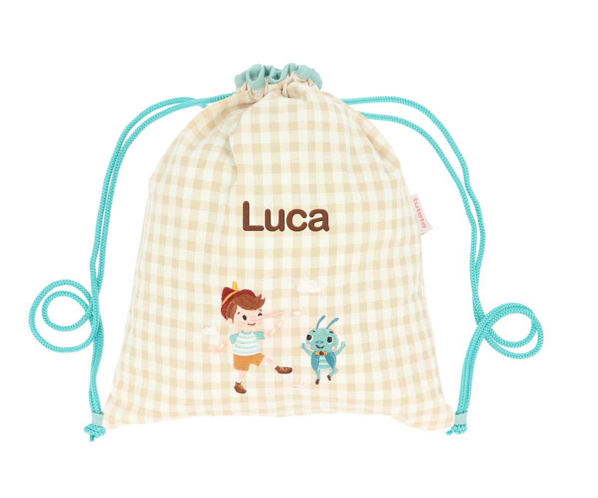 Sacca-Zaino Vichy The Wooden Boy Personalizzabile