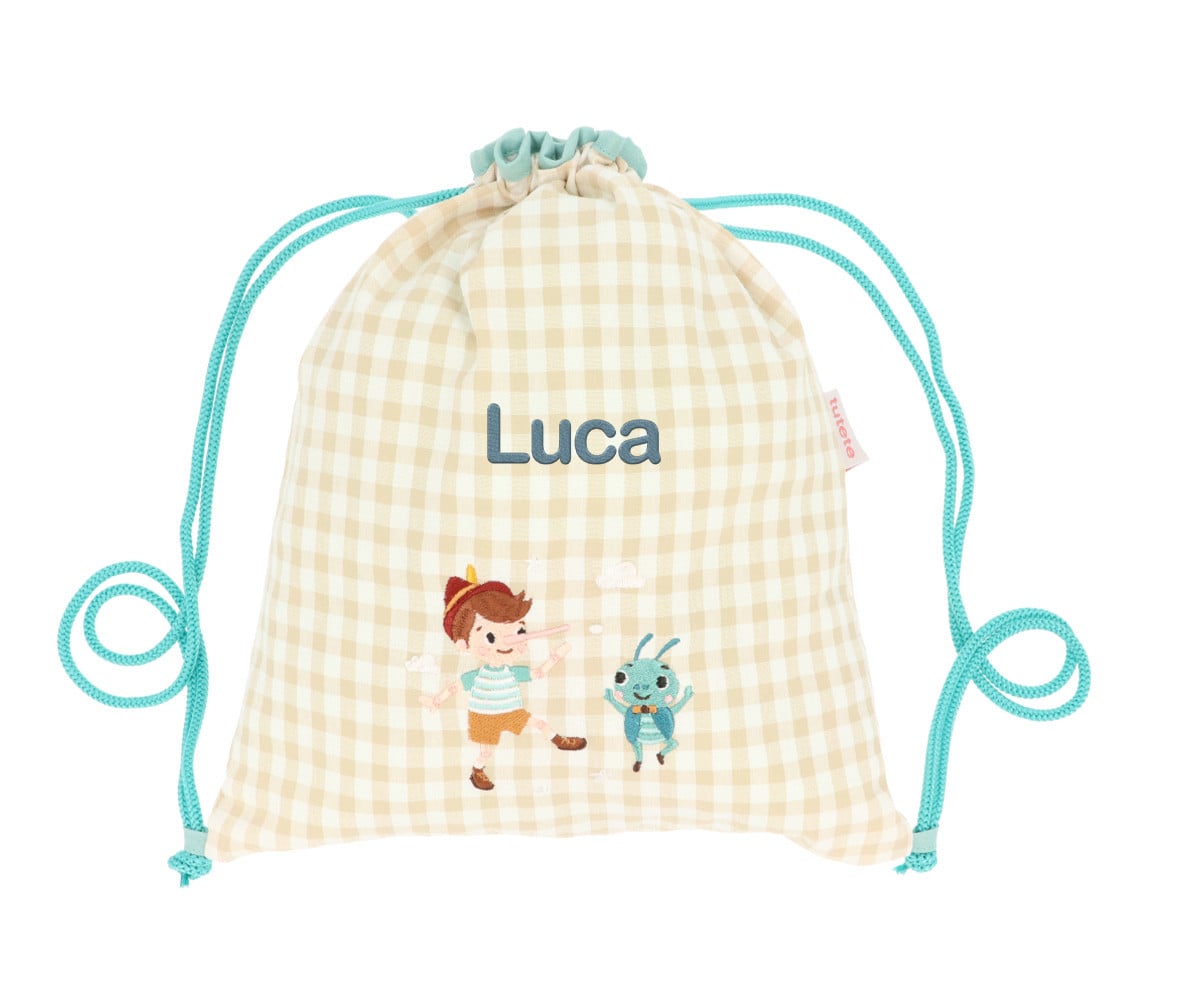 Sacca-Zaino Vichy The Wooden Boy Personalizzabile