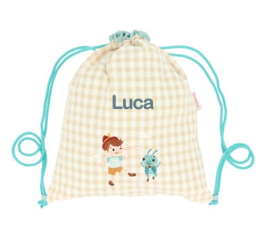 Sacca-Zaino Vichy The Wooden Boy Personalizzabile