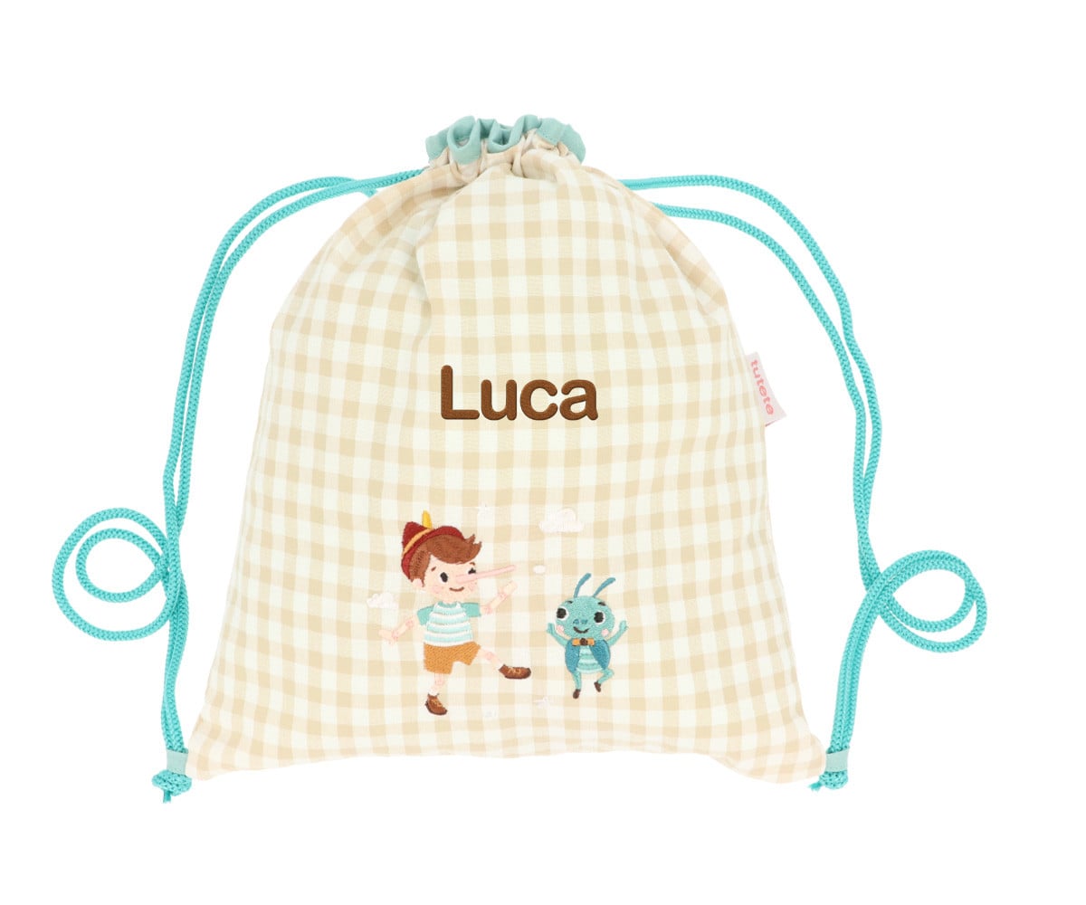 Sacca-Zaino Vichy The Wooden Boy Personalizzabile