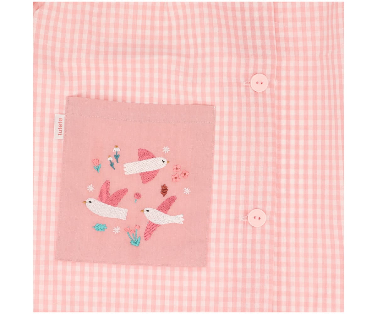 Grembiulino Seber Bottoni Blossom Birds Personalizzabile