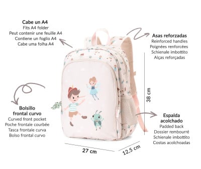 Mochila média + Chaveiro Personalizável The Wooden Boy