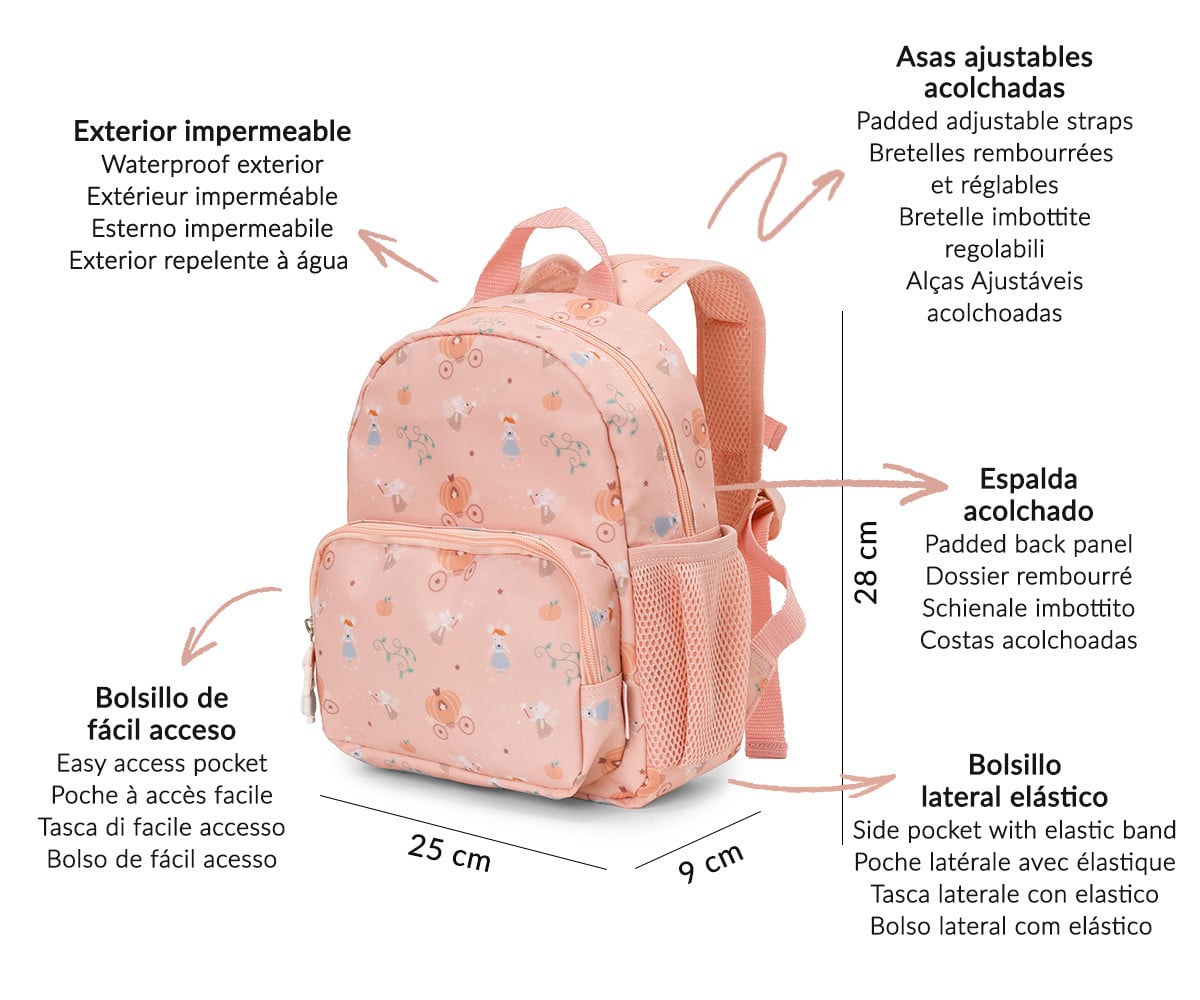 Mochila Infantil Mouse Fairies Personalizable