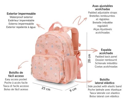 Mochila Infantil Mouse Fairies Personalizable