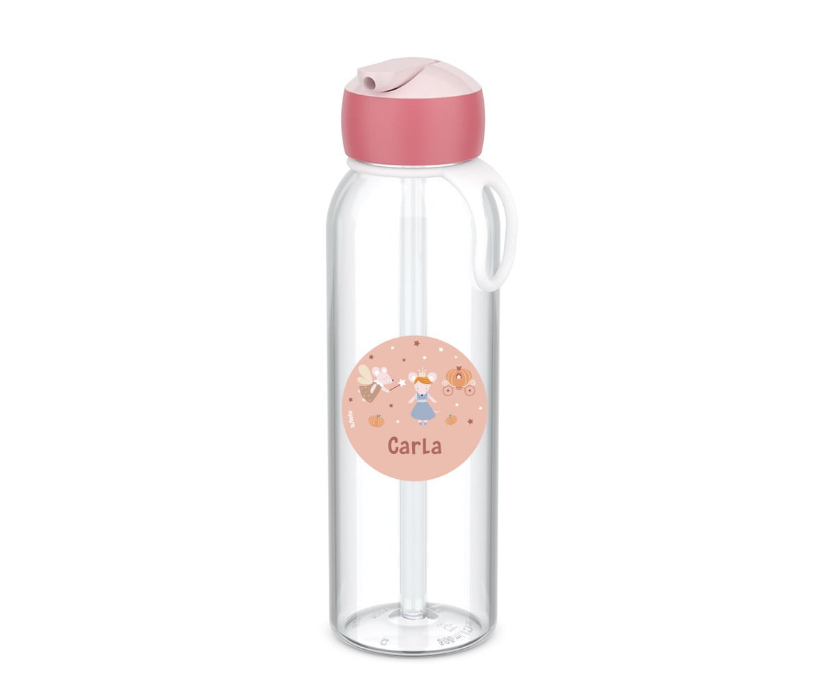 Borraccia Campus Flip-Up Cool Pink 500ml + Etichetta Mouse Fairies Personalizzata