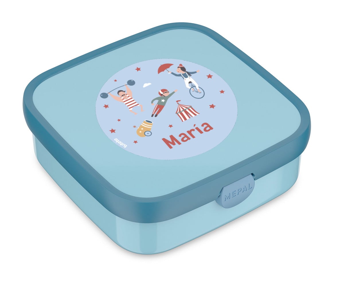 Bento Box Campus Grande Cool Blue+ Etichetta Circus Show Personalizzata