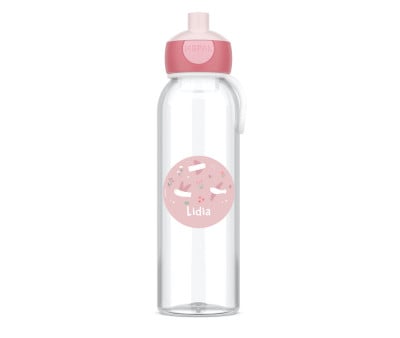 Borraccia Campus Pop-Up Cool Pink 500ml + Etichetta Blossom Birds Personalizzata