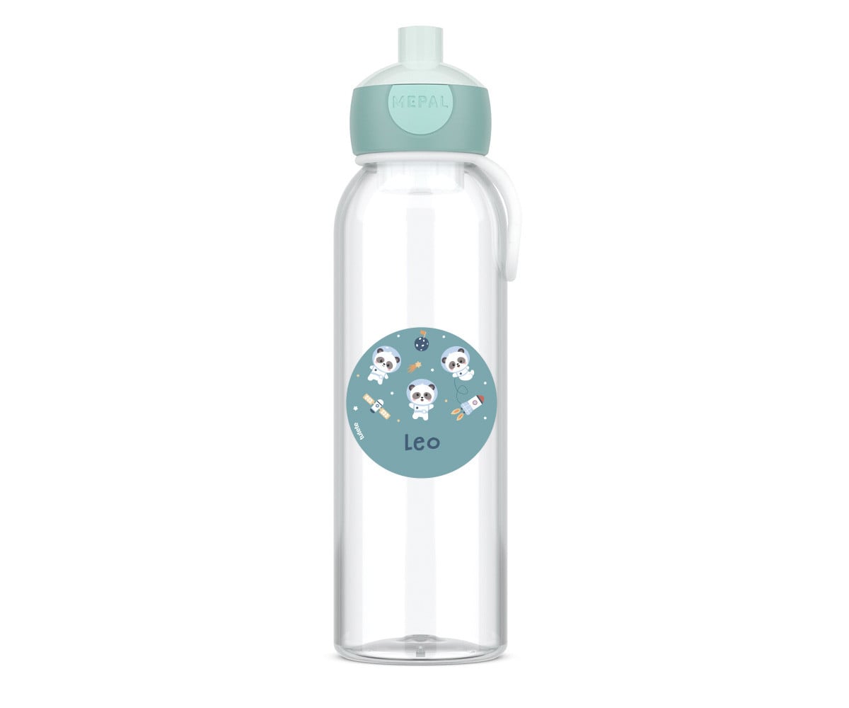 Borraccia Campus Pop-Up Cool Mint 500ml + Etichetta Pandas in Space Personalizzata