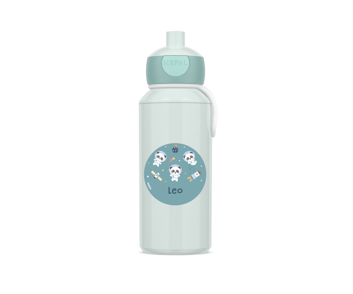 Botella Campus Pop-Up Personalizada Tutete Cool Mint 400ml Pandas in Space