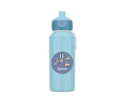 Gourde Campus Pop-Up Personnalisable Tutete Cool Blue 400 ml Planes
