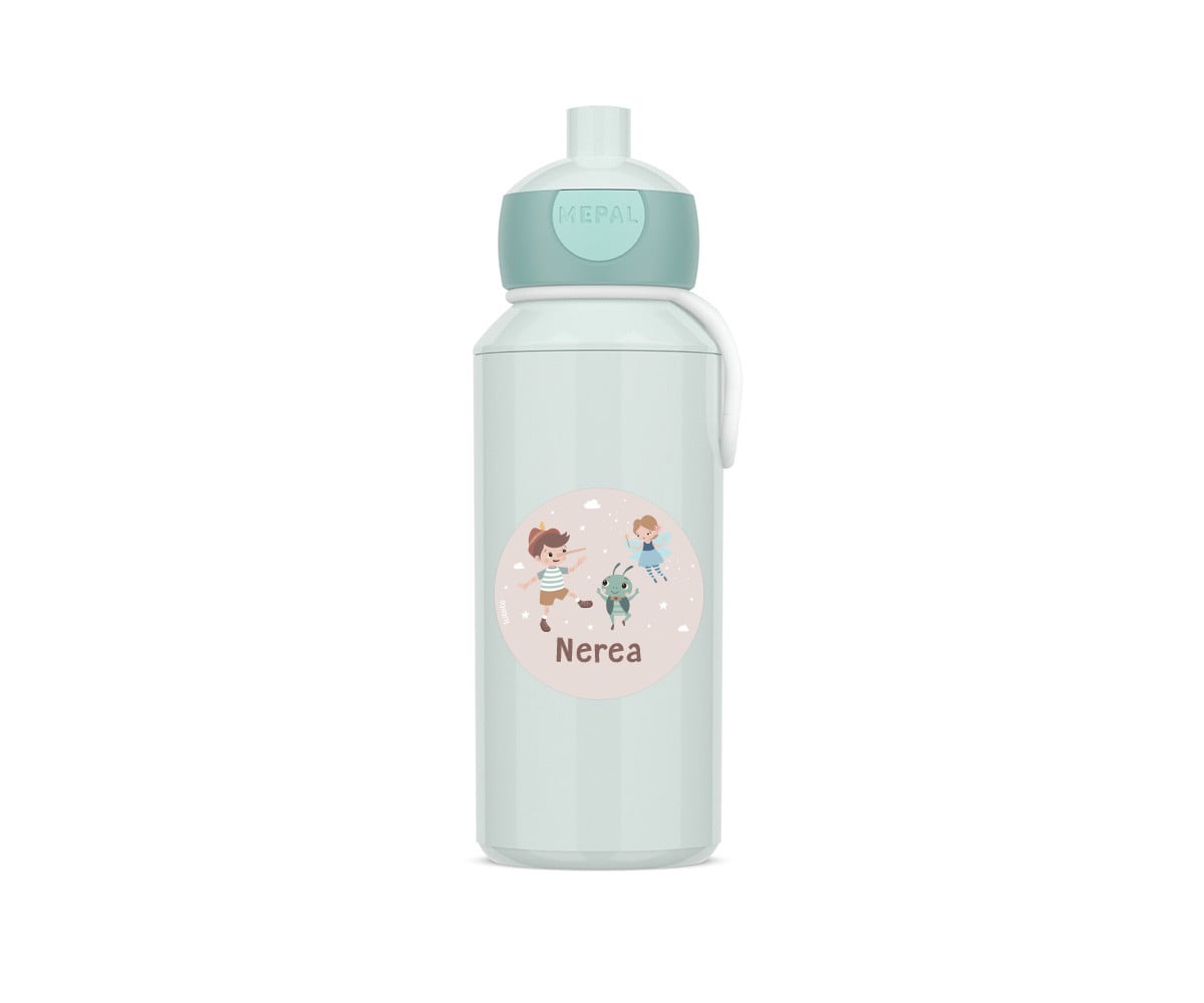 Borraccia Campus Pop-Up Cool Mint 400ml + Etichetta The Wooden Boy Personalizzata