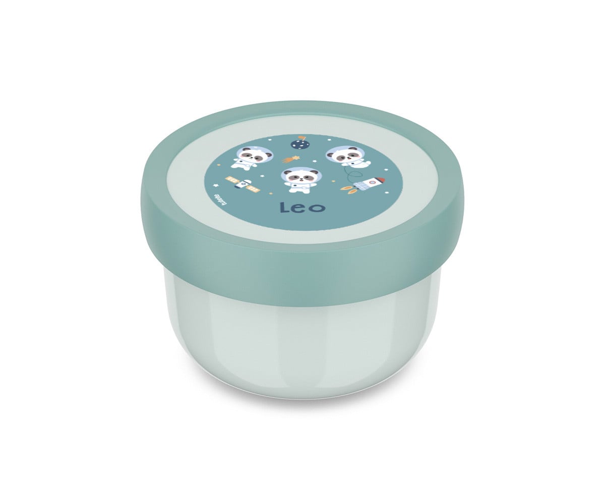 Cajita para Fruta Personalizada Campus Cool Mint Pandas in Space