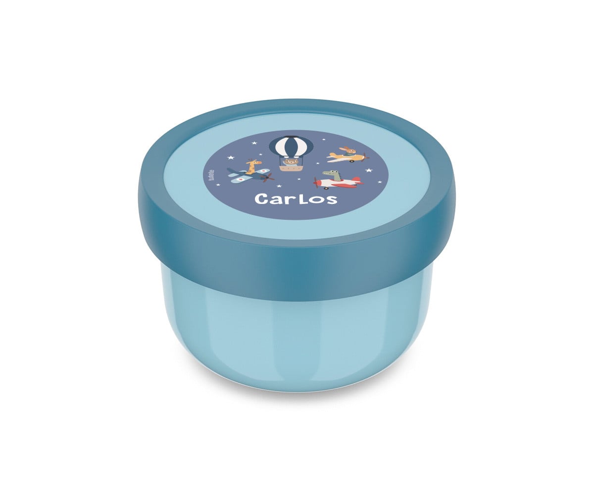 Cajita para Fruta Personalizada Campus Cool Blue Planes