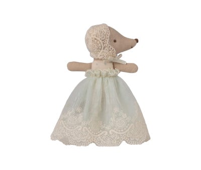Bebé Ratón con Bata Mint