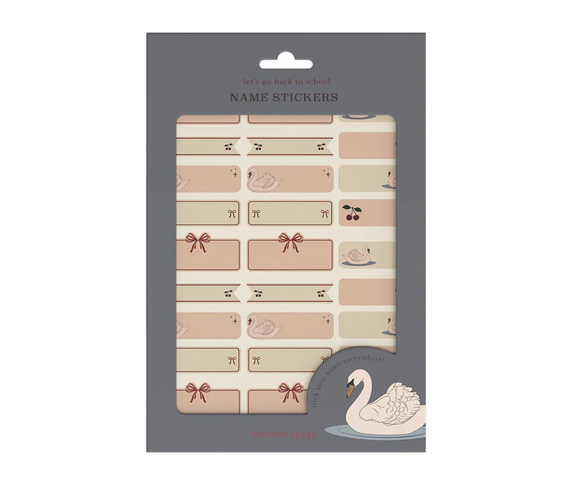Name Stickers 60 pcs Swan