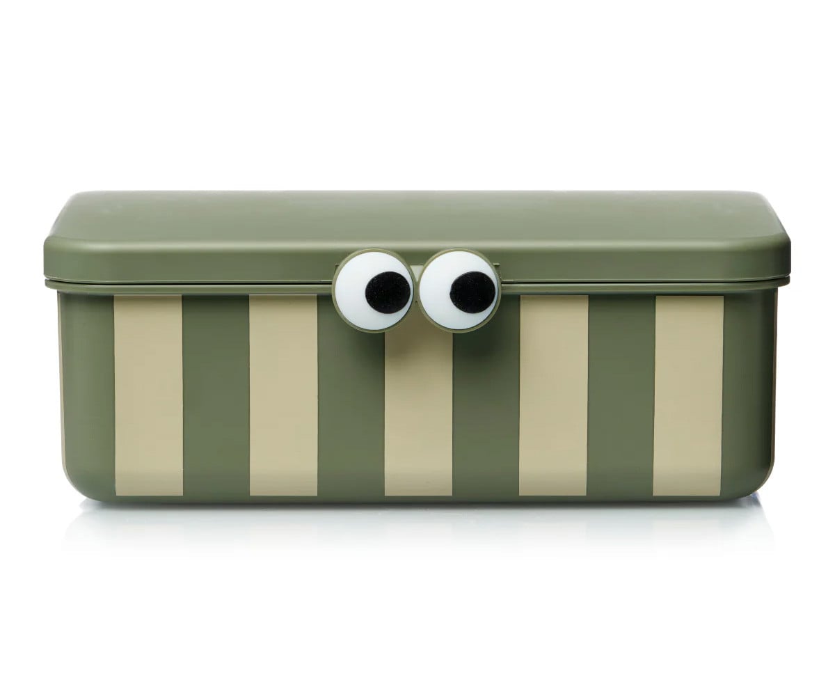 Bento Box with 3 Removable Green Trays
