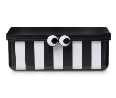 Bento Box with 3 Removable Trays Black