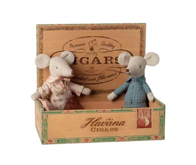 Abuelos Ratones en Caja de Puros