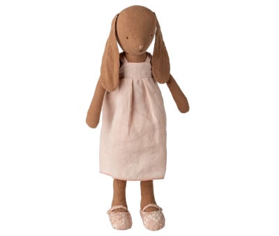 Conejito Talla 3 Marrón Chocolate con Vestido y Zapatos