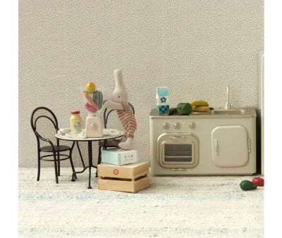 Set Tavolo e 2 Sedie Miniatura Maileg Black