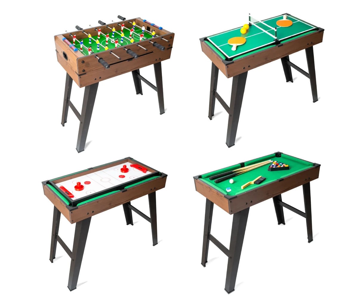 Mesa Multijuego 4 en 1 Woody