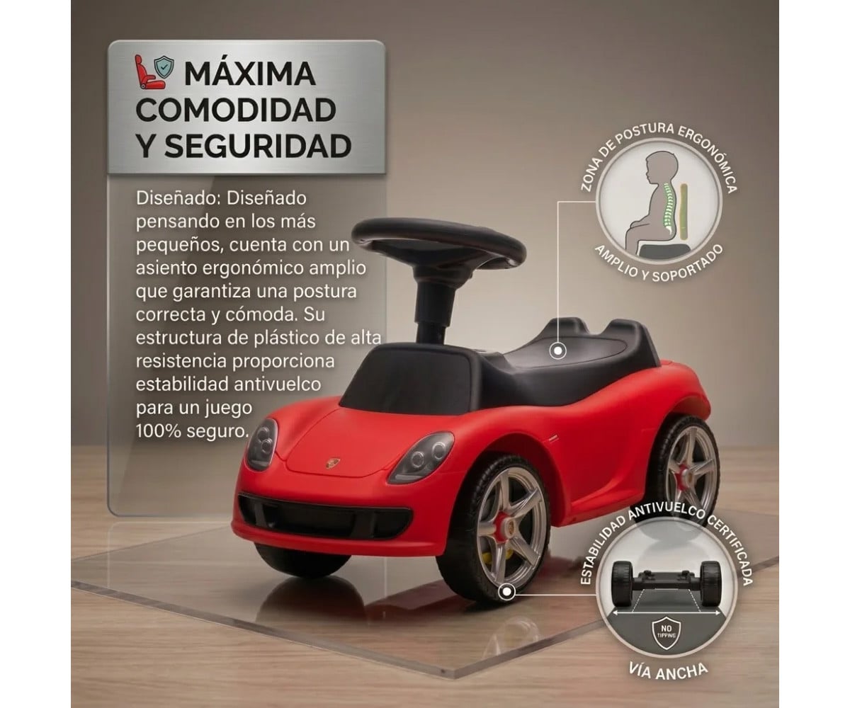 Correpasillos Porsche Rojo