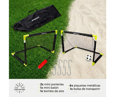 Set di 2 Porte da Calcio Pieghevoli