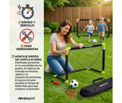 Set di 2 Porte da Calcio Pieghevoli