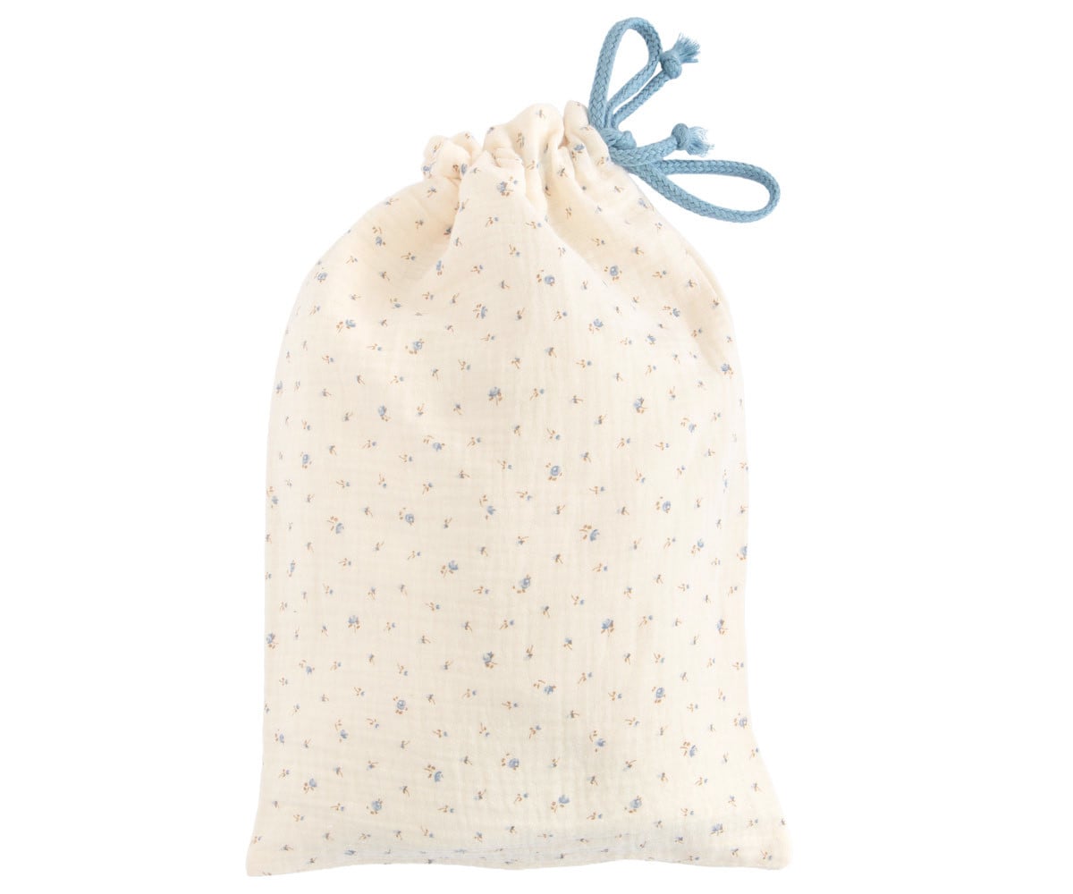 Bolsa Merienda Flor Azul Personalizable