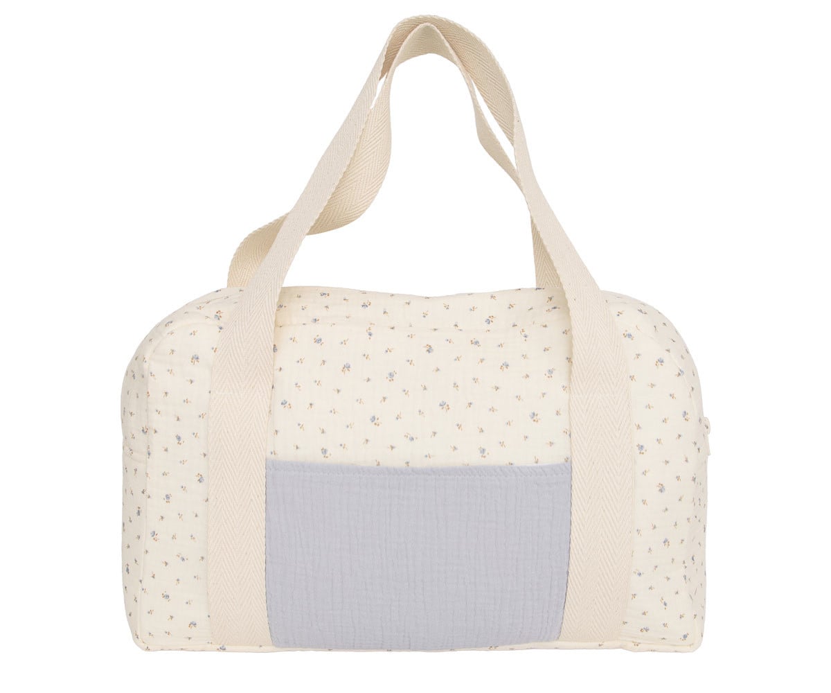 Borsa Sportiva Blue Flowers Personalizzabile