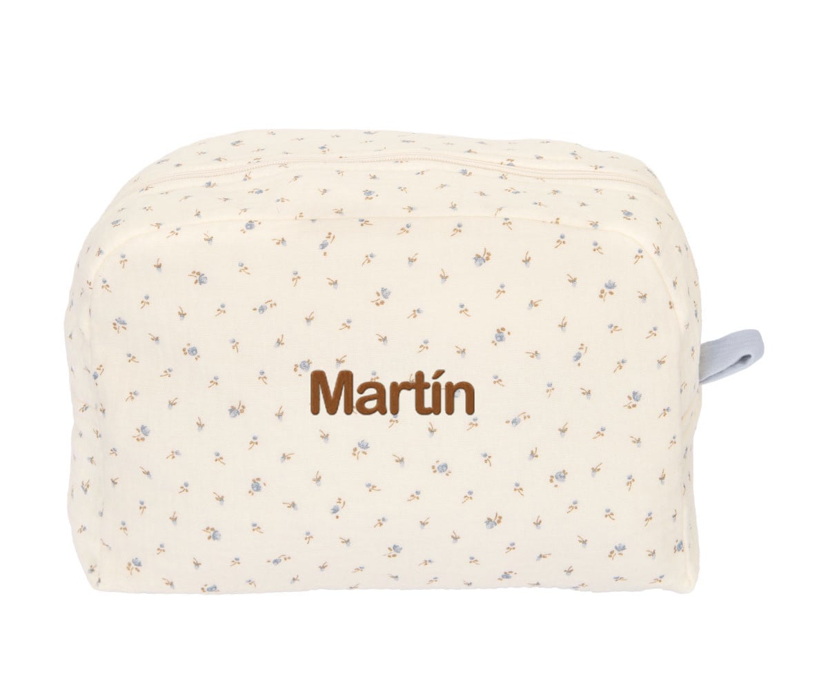Bolsa de higiene personalizável Flor Azul
