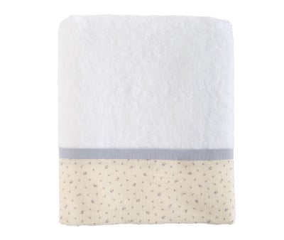 Toalla de Baño Flor Azul Personalizable