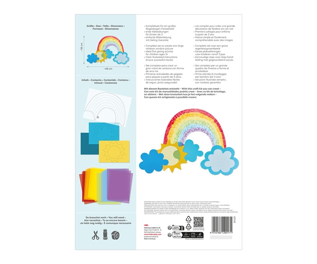 Craft Kit Impara a Incollare Rainbow Window Picture