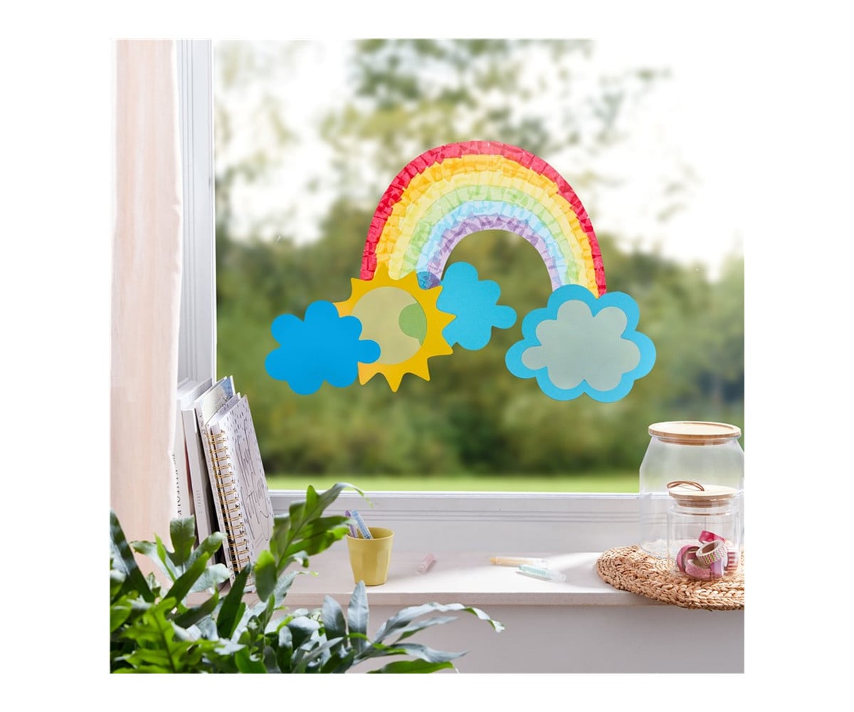 Craft Kit Impara a Incollare Rainbow Window Picture