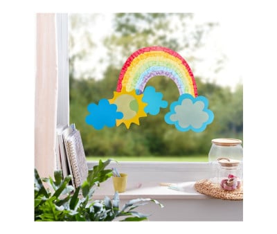 Craft Kit Impara a Incollare Rainbow Window Picture