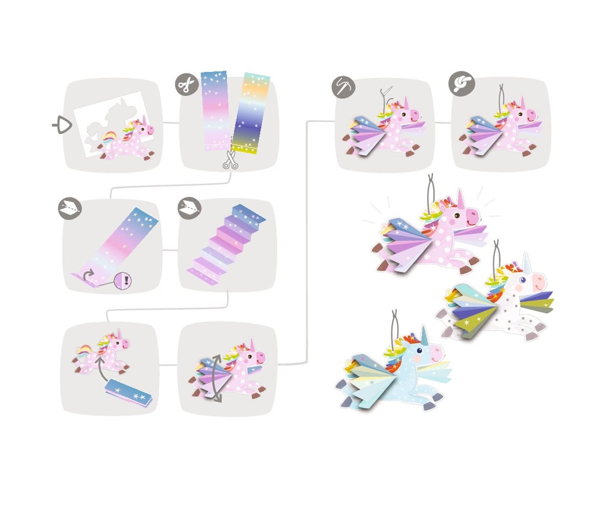 Set Creativo Aprender a Plegar Unicornios Voladores