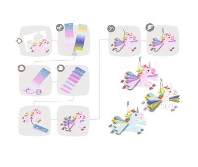 Set Creativo Aprender a Plegar Unicornios Voladores