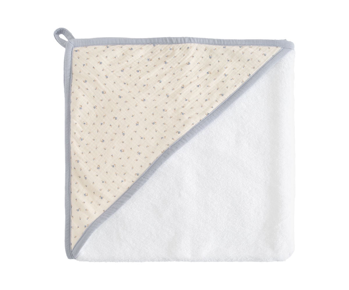 Capa de Baño Flor Azul Personalizable