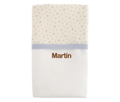 Manta Flor Azul Personalizable