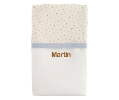 Manta Flor Azul Personalizable